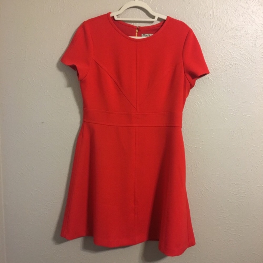 Eliza J Red Fit & Flare Dress - Picture 3 of 8